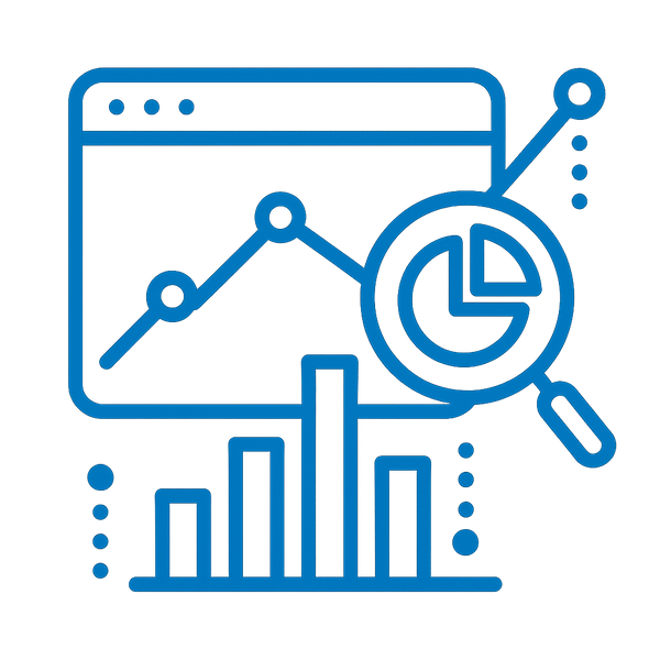 illustration depicting web analytics report data