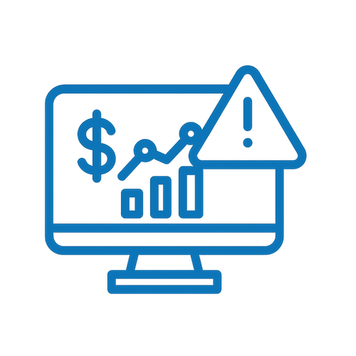 data-uncovers-spend-error-500x500 illustration depiciting analytics and alarming campaign spend