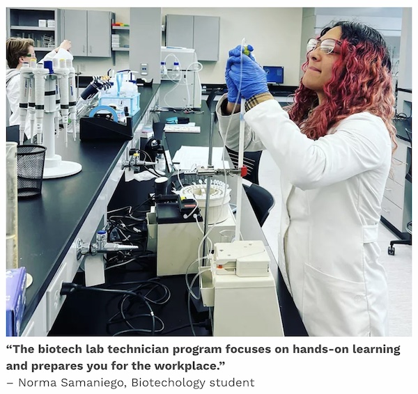 Screenshot biotechnology webpage testimonial screenshot